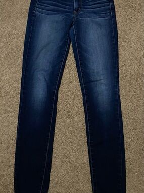 American Eagle Outfitters Dark Blue Stretch Skinny Jeans
